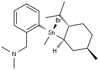 Benzenemethanamine, 2-[bromomethyl[5-methyl-2-(1-methylethyl)cyclohexyl]stannyl]-N,N-dimethyl-, [1R-[1α(R*),2β,5α]]- (9CI) Structural