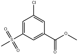 Benzoic acid, 3-chloro-5-(methylsulfonyl)-, methyl ester Structural