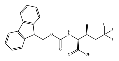 L-Norvaline, N-[(9H-fluoren-9-ylmethoxy)carbonyl]-5,5,5-trifluoro-3-methyl-, (3S)- Structural
