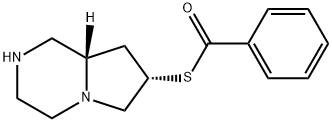 S-[(7S,8aS)-Octahydropyrrolo[1,2-a]pyrazin-7-yl] benzenecarbothioate Structural