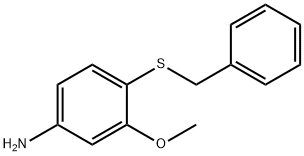 Benzenamine, 3-methoxy-4-[(phenylmethyl)thio]- Structural