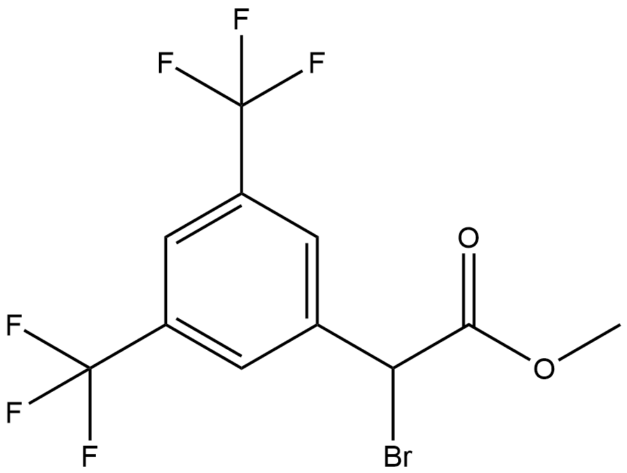 Benzeneacetic acid, α-bromo-3,5-bis(trifluoromethyl)-, methyl ester Structural