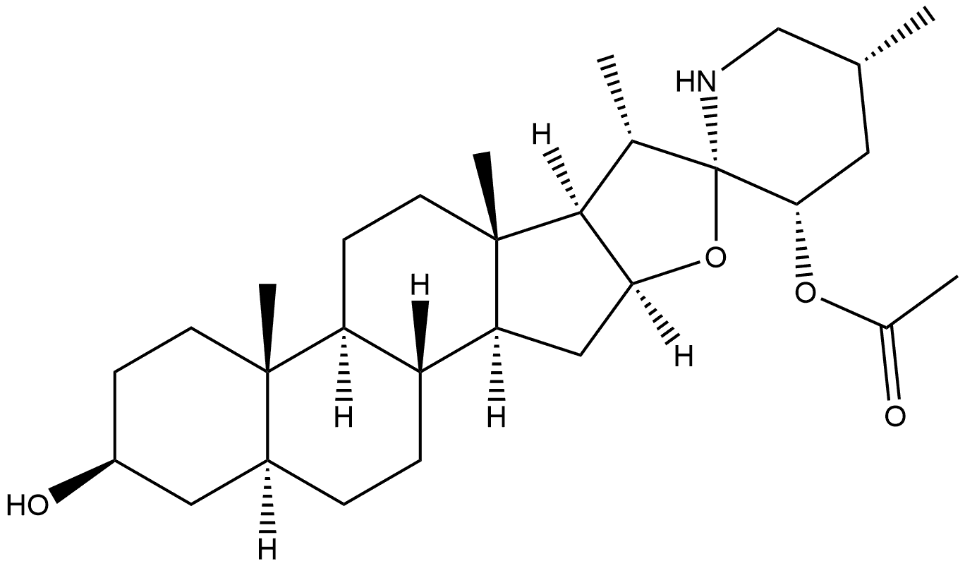 Spirosolane-3,23-diol, 23-acetate, (3β,5α,22α,23S,25R)- (9CI) Structural