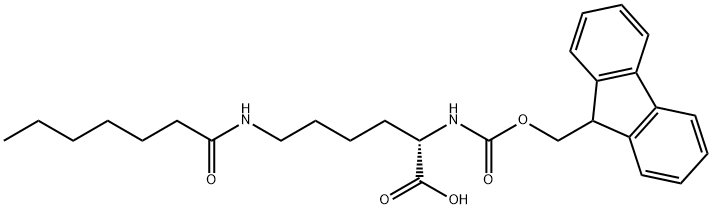 Fmoc-L-Lys(Heptanoyl)-OH Structural