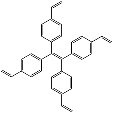 Benzene, 1,1',1'',1'''-(1,2-ethenediylidene)tetrakis[4-ethenyl- Structural