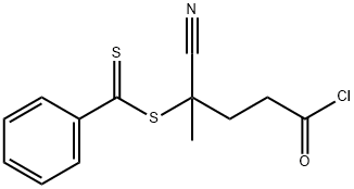 Pentanoyl chloride, 4-cyano-4-[(phenylthioxomethyl)thio]- Structural