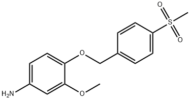 Benzenamine, 3-methoxy-4-[[4-(methylsulfonyl)phenyl]methoxy]- Structural