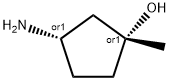 rel-(1R,3S)-3-amino-1-methylcyclopentan-1-ol Structural