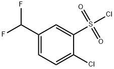 Benzenesulfonyl chloride, 2-chloro-5-(difluoromethyl)- Structural