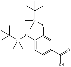 Benzoic acid, 3,4-bis[[(1,1-dimethylethyl)dimethylsilyl]oxy]- Structural
