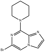 Imidazo[1,2-a]pyrazine, 6-bromo-8-(1-piperidinyl)- Structural