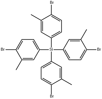tetrakis(4-bromo-3-methylphenyl)silane Structural