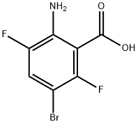 Benzoic acid, 2-amino-5-bromo-3,6-difluoro- Structural