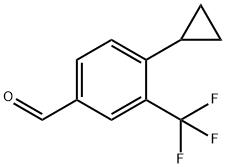 Benzaldehyde, 4-cyclopropyl-3-(trifluoromethyl)- Structural