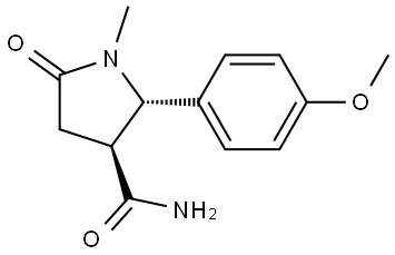 rac-(2R,3R)-2-(4-methoxyphenyl)-1-methyl-5-oxopyrrolidine-3-carboxamide Structural