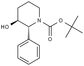rel-tert-butyl (2R,3S)-3-hydroxy-2-phenylpiperidine-1-carboxylate Structural