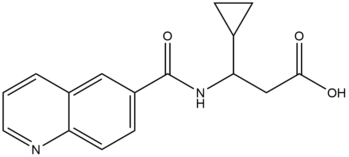 Cyclopropanepropanoic acid, β-[(6-quinolinylcarbonyl)amino]- Structural