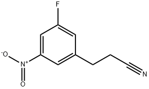 Benzenepropanenitrile, 3-fluoro-5-nitro- Structural