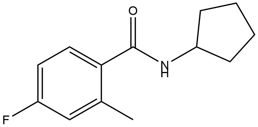 N-cyclopentyl-4-fluoro-2-methylbenzamide Structural