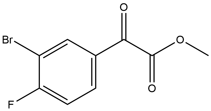 Benzeneacetic acid, 3-bromo-4-fluoro-α-oxo-, methyl ester Structural