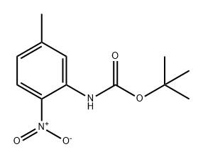 Carbamic acid, N-(5-methyl-2-nitrophenyl)-, 1,1-dimethylethyl ester Structural