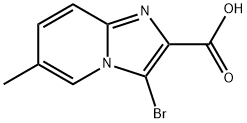Imidazo[1,2-a]pyridine-2-carboxylic acid, 3-bromo-6-methyl- Structural