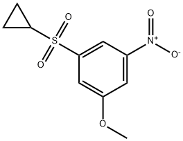 Benzene, 1-(cyclopropylsulfonyl)-3-methoxy-5-nitro- Structural