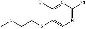Pyrimidine, 2,4-dichloro-5-[(2-methoxyethyl)thio]- Structural