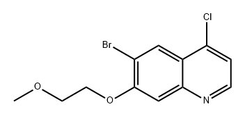 Quinoline, 6-bromo-4-chloro-7-(2-methoxyethoxy)- Structural