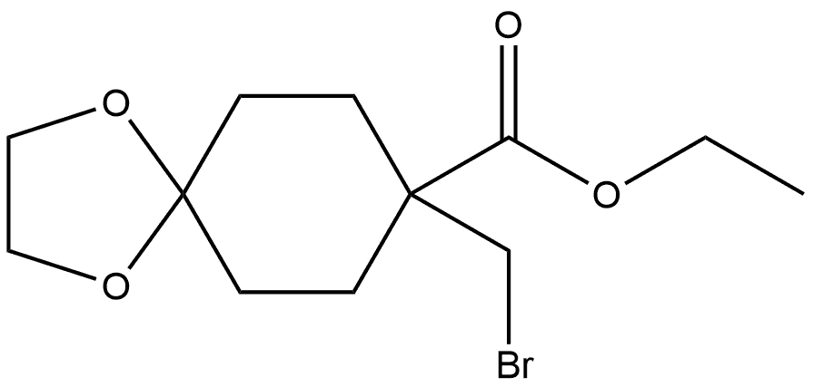 Ethyl 8-(bromomethyl)-1,4-dioxaspiro[4.5]decane-8-carboxylate Structural