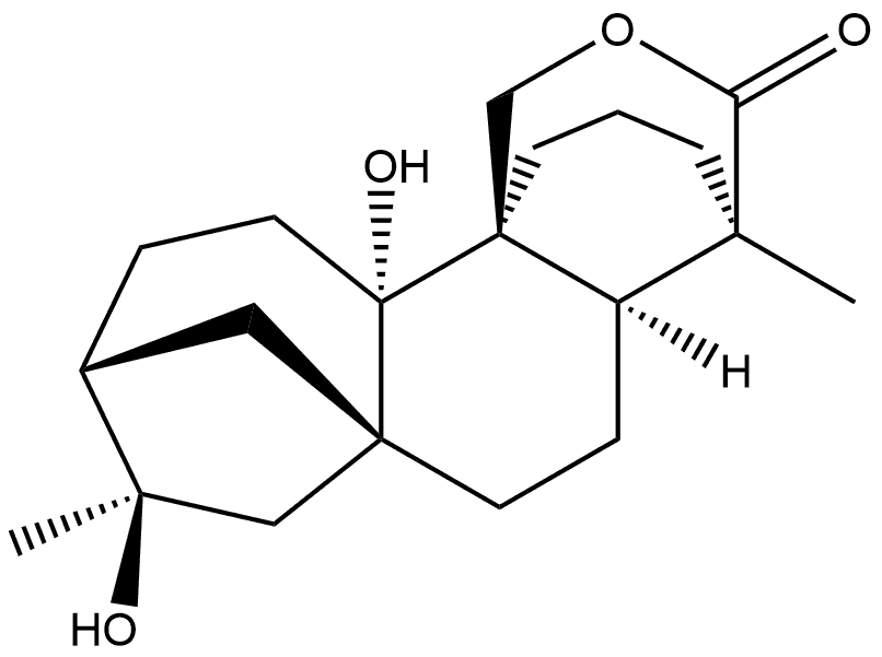 Kauran-18-oic acid, 9,16,20-trihydroxy-, 18,20-lactone, (4α)- Structural