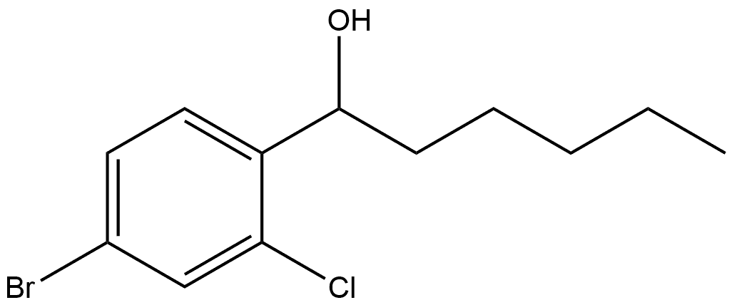 Benzenemethanol, 4-bromo-2-chloro-α-pentyl- Structural