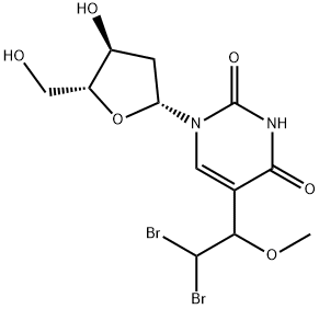 Uridine, 2'-deoxy-5-(2,2-dibromo-1-methoxyethyl)- (9CI) Structural