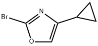 Oxazole, 2-bromo-4-cyclopropyl- Structural