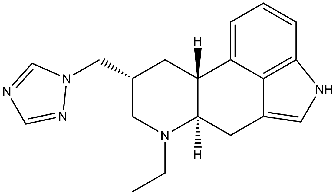 Ergoline, 6-ethyl-8-(1H-1,2,4-triazol-1-ylmethyl)-, (8β)- (9CI) Structural