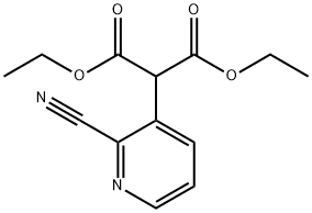 Propanedioic acid, 2-(2-cyano-3-pyridinyl)-, 1,3-diethyl ester Structural