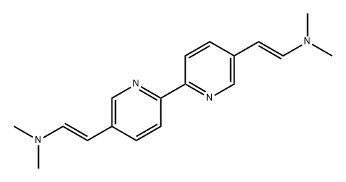 Ethenamine, 2,2'-[2,2'-bipyridine]-5,5'-diylbis[N,N-dimethyl-, (1E,1'E)- Structural