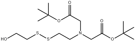 Glycine, N-[2-(1,1-dimethylethoxy)-2-oxoethyl]-N-[2-[(2-hydroxyethyl)dithio]ethyl]-, 1,1-dimethylethyl ester Structural
