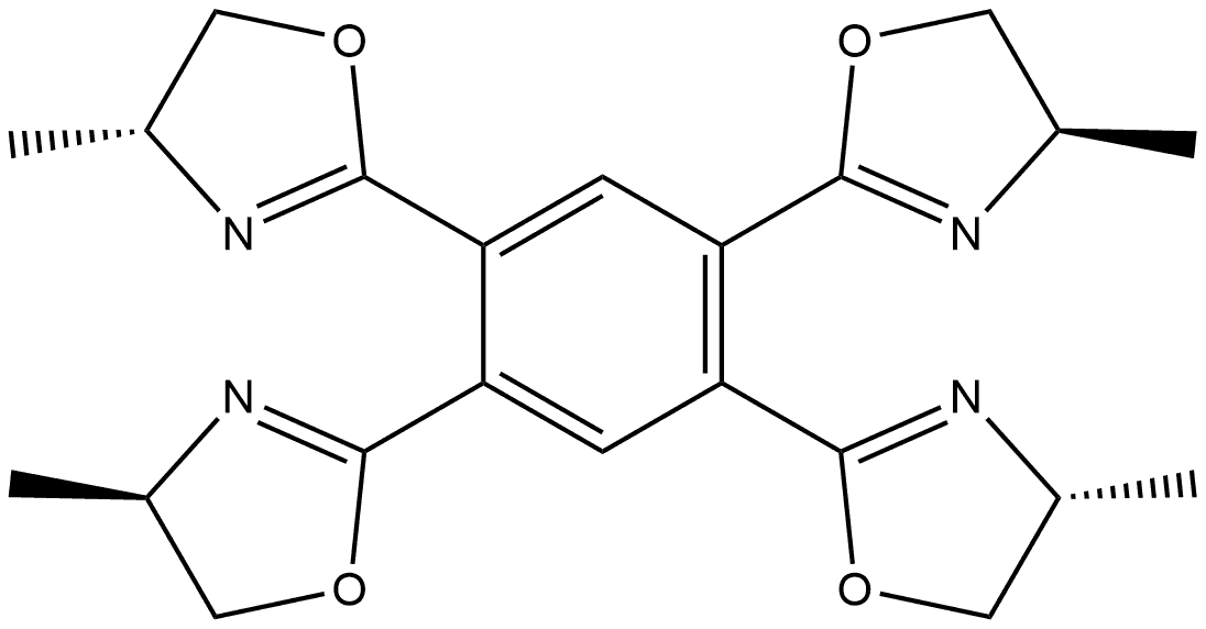 (4R,4′R,4′′R,4′′′R)-2,2′,2′′,2′′′-(1,2,4,5-Benzenetetrayl)tetrakis[4,5-dihydro-4-methyloxazole] Structural