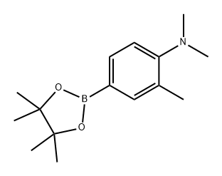 Benzenamine, N,N,2-trimethyl-4-(4,4,5,5-tetramethyl-1,3,2-dioxaborolan-2-yl)- Structural