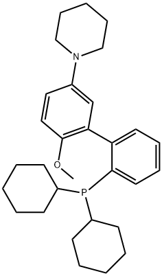 Piperidine, 1-[2'-(dicyclohexylphosphino)-6-methoxy[1,1'-biphenyl]-3-yl]- Structural