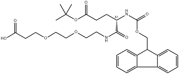 Fmoc-Glu(OtBu)-CONH-PEG2-propanoic acid Structural