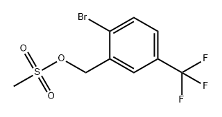 Benzenemethanol, 2-bromo-5-(trifluoromethyl)-, 1-methanesulfonate Structural