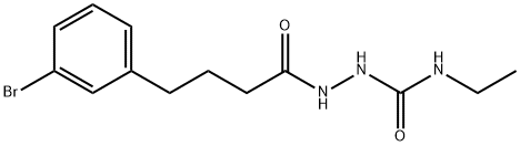 Benzenebutanoic acid, 3-bromo-, 2-[(ethylamino)carbonyl]hydrazide Structural