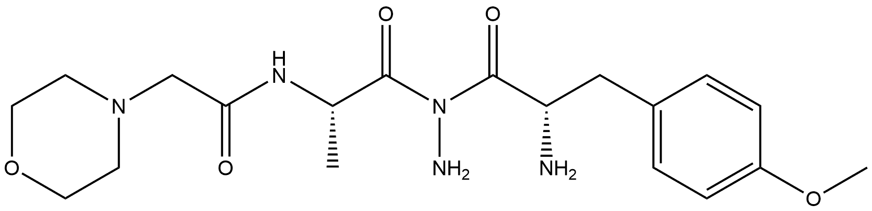 L-Tyrosine, N-[2-(4-morpholinyl)acetyl]-L-alanyl-O-methyl-, hydrazide Structural