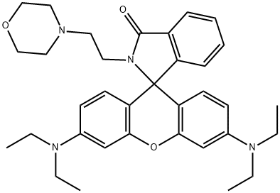 Spiro[1H-isoindole-1,9'-[9H]xanthen]-3(2H)-one, 3',6'-bis(diethylamino)-2-[2-(4-morpholinyl)ethyl]- Structural