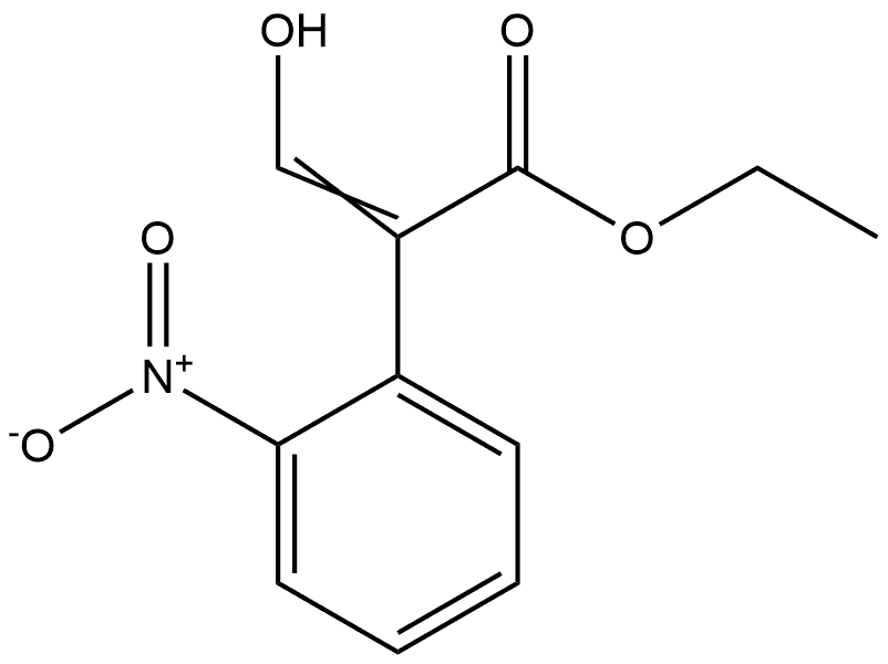 Benzeneacetic acid, α-(hydroxymethylene)-2-nitro-, ethyl ester Structural
