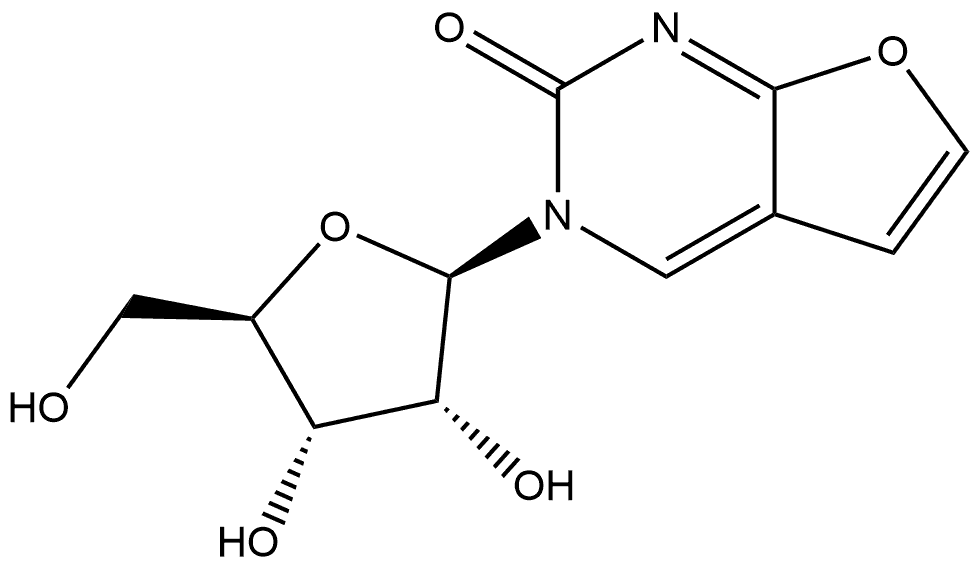 Furo[2,3-d]pyrimidin-2(3H)-one, 3-β-D-ribofuranosyl- Structural