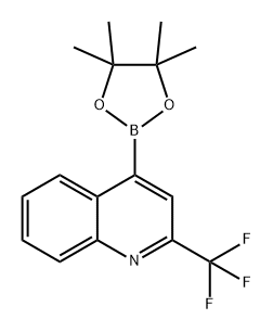 Quinoline, 4-(4,4,5,5-tetramethyl-1,3,2-dioxaborolan-2-yl)-2-(trifluoromethyl)- Structural