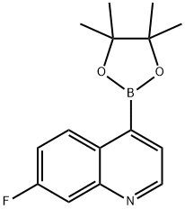 Quinoline, 7-fluoro-4-(4,4,5,5-tetramethyl-1,3,2-dioxaborolan-2-yl)- Structural